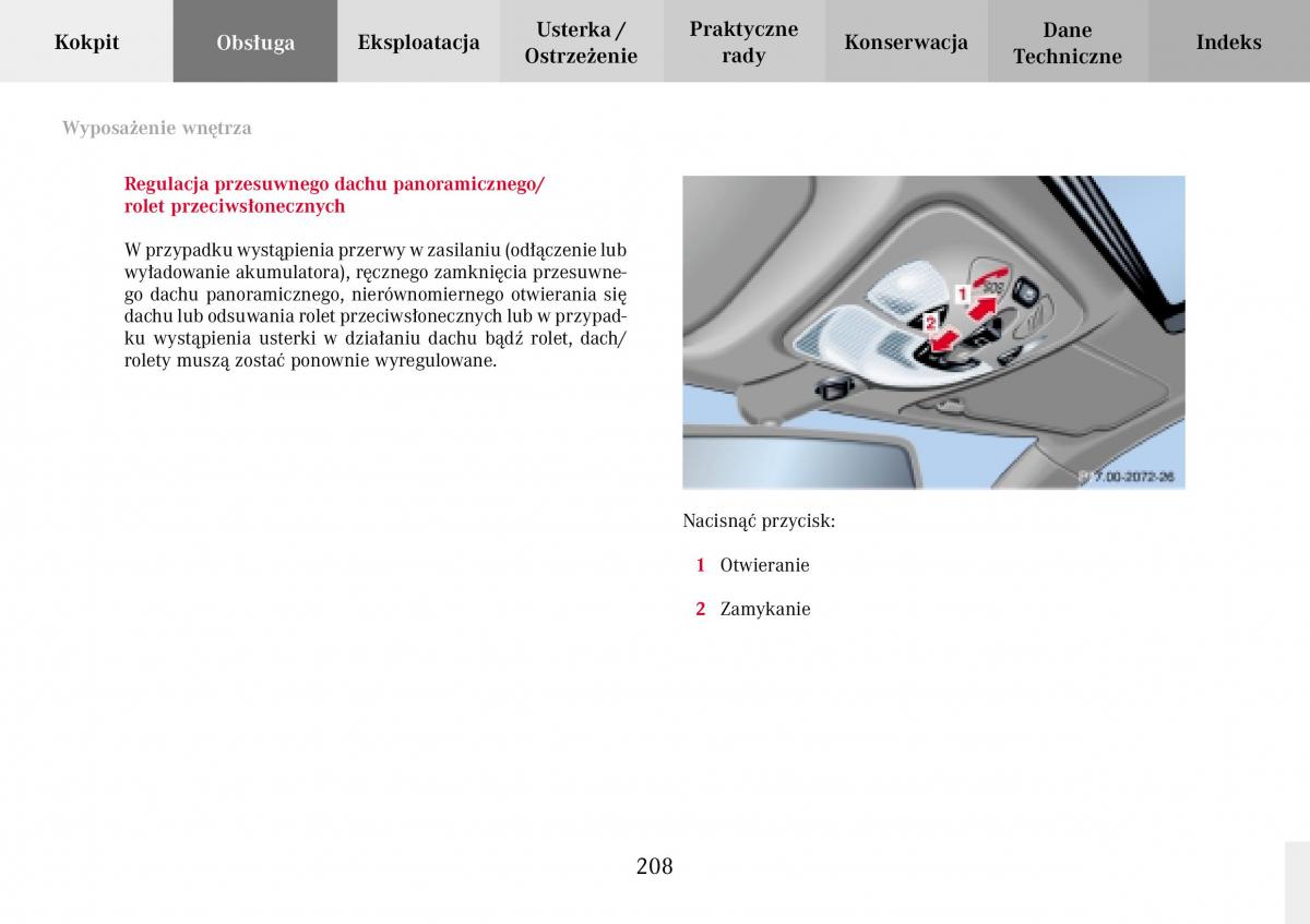 Mercedes Benz C Class W203 Sportcoupe instrukcja obslugi / page 208