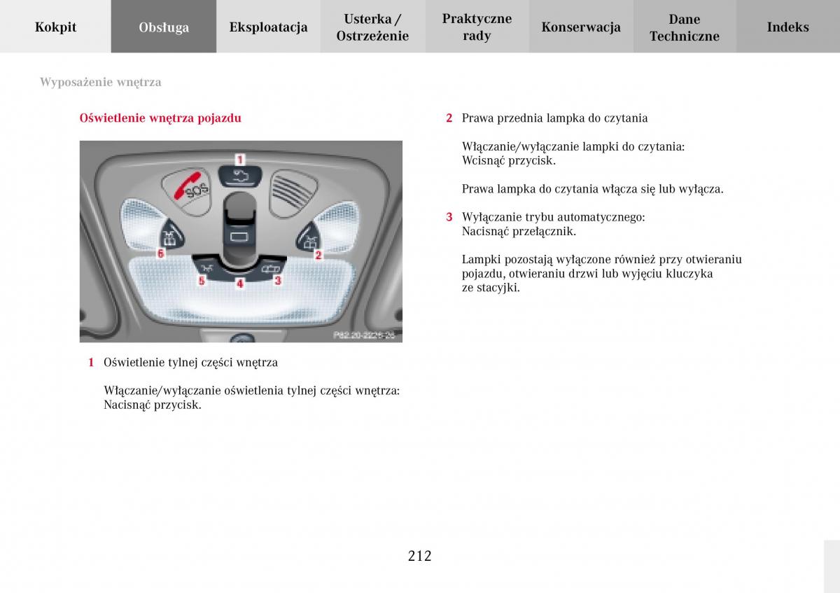 Mercedes Benz C Class W203 Sportcoupe instrukcja obslugi / page 212