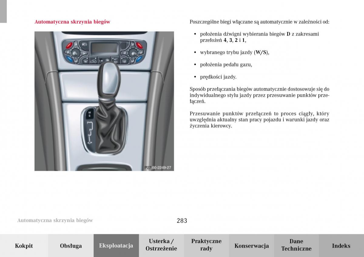 Mercedes Benz C Class W203 Sportcoupe instrukcja obslugi / page 283