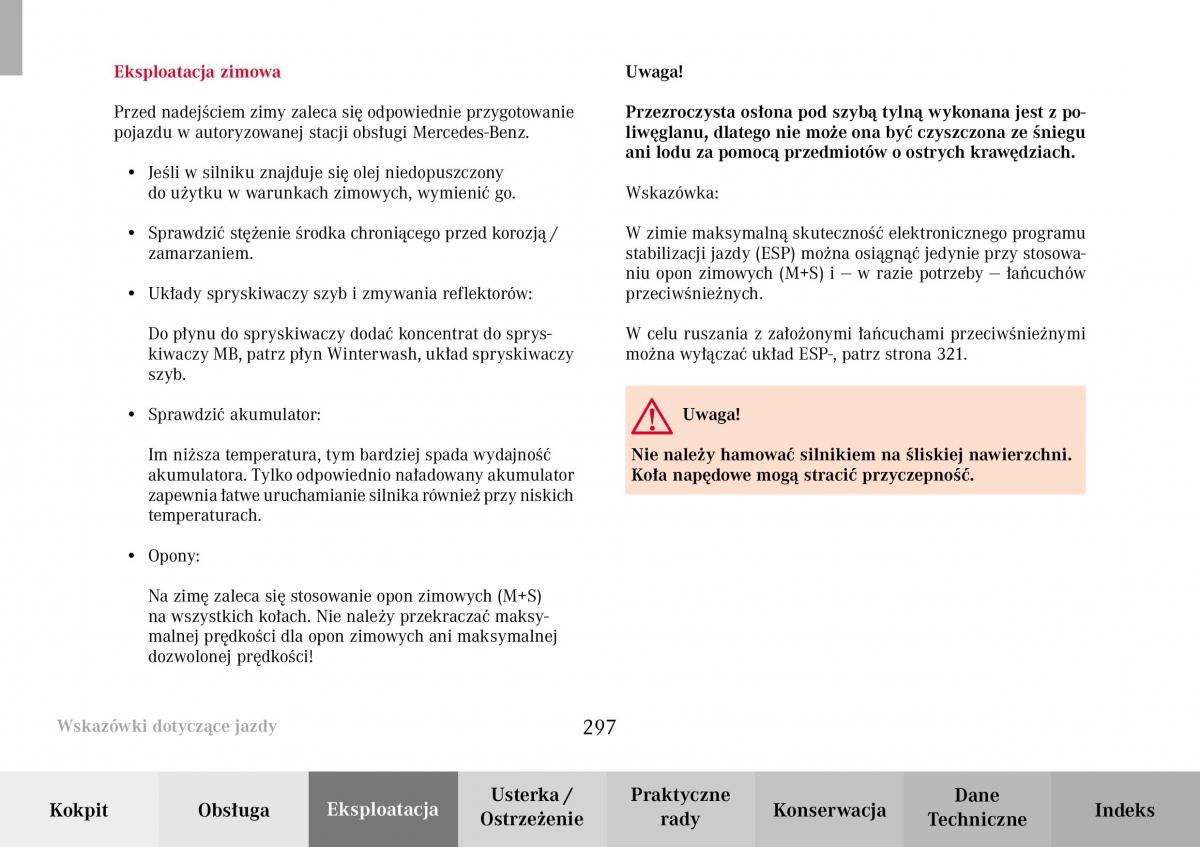 Mercedes Benz C Class W203 Sportcoupe instrukcja obslugi / page 297