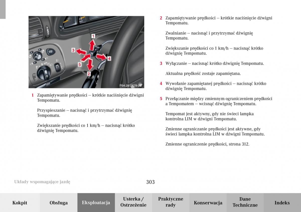 Mercedes Benz C Class W203 Sportcoupe instrukcja obslugi / page 303