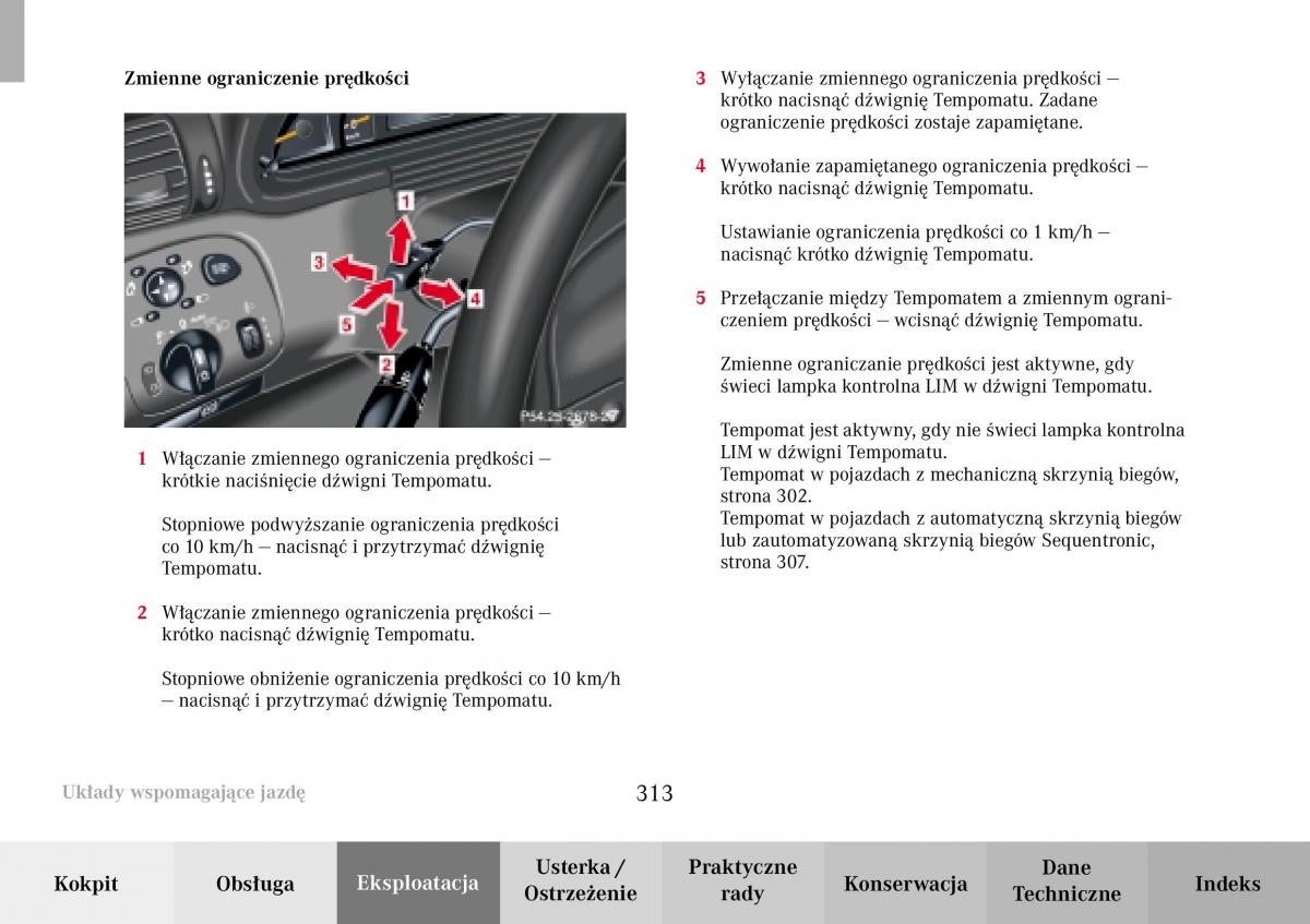 Mercedes Benz C Class W203 Sportcoupe instrukcja obslugi / page 313