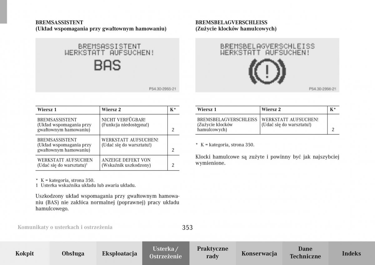 Mercedes Benz C Class W203 Sportcoupe instrukcja obslugi / page 353