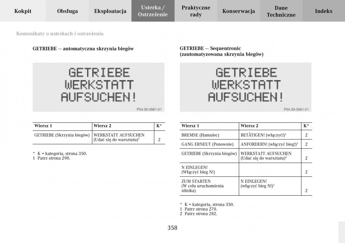 Mercedes Benz C Class W203 Sportcoupe instrukcja obslugi / page 358