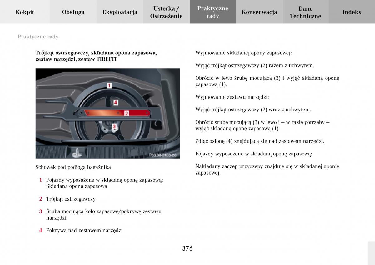 Mercedes Benz C Class W203 Sportcoupe instrukcja obslugi / page 376