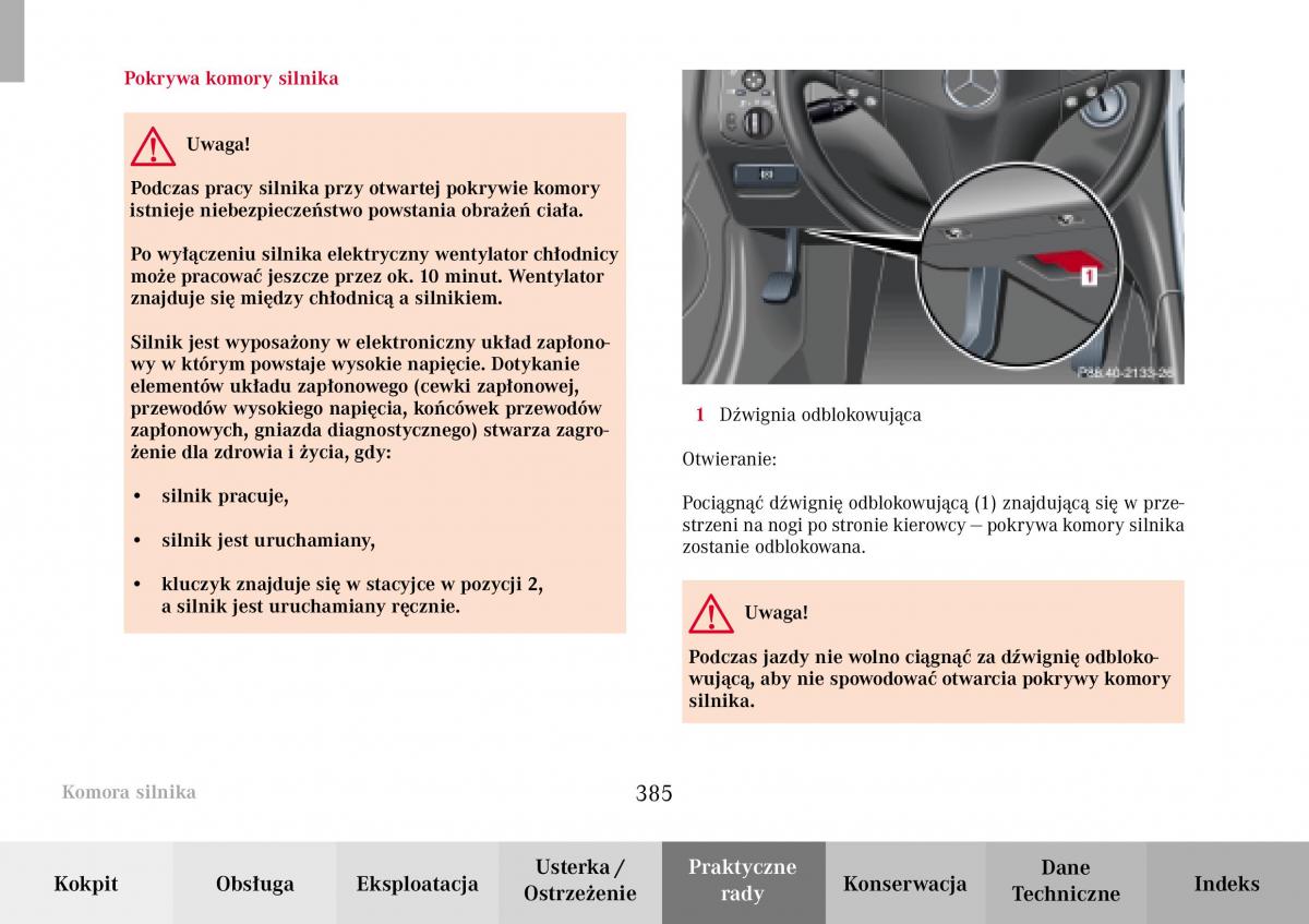 Mercedes Benz C Class W203 Sportcoupe instrukcja obslugi / page 385