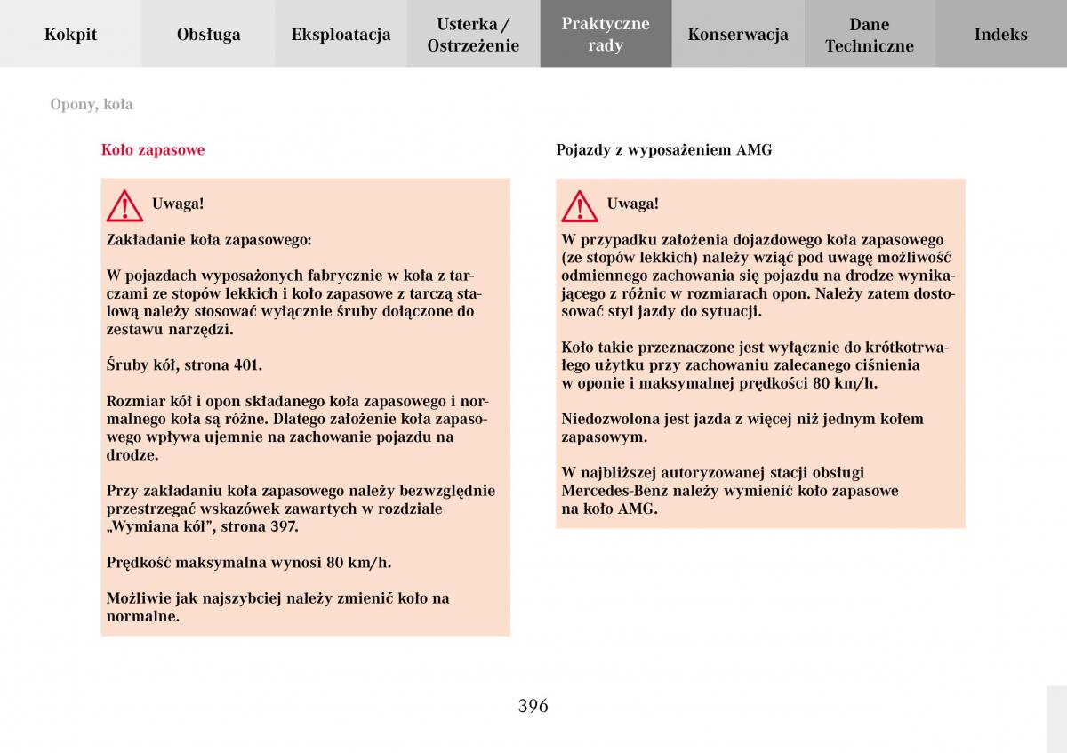 Mercedes Benz C Class W203 Sportcoupe instrukcja obslugi / page 396