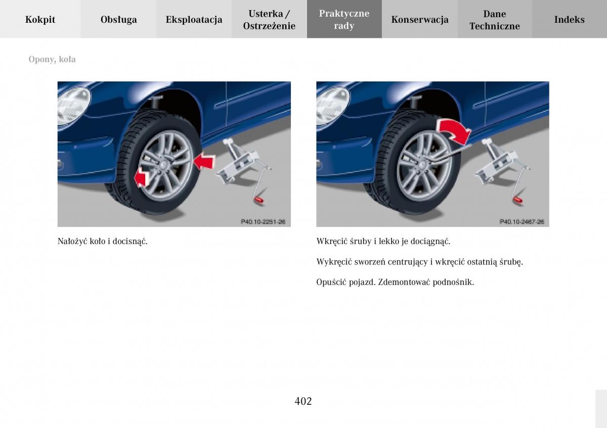 Mercedes Benz C Class W203 Sportcoupe instrukcja obslugi / page 402