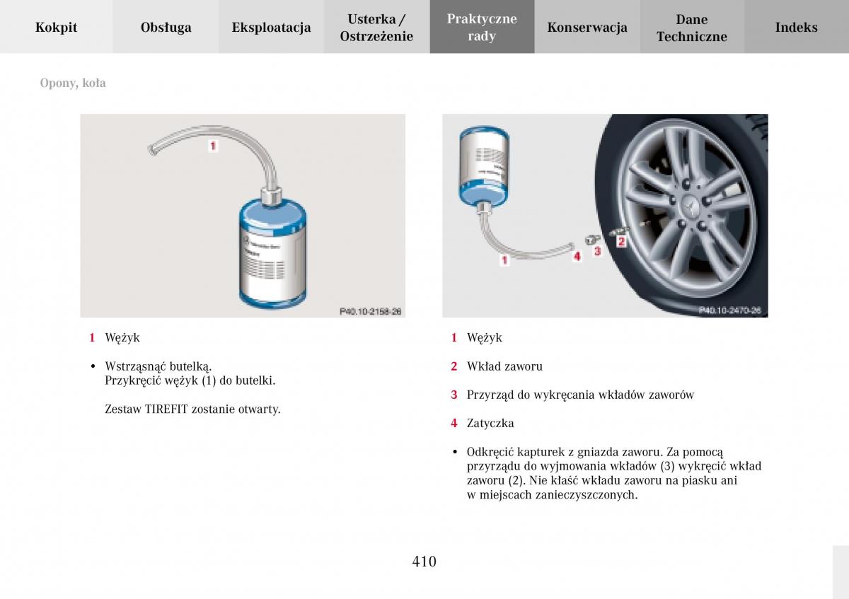 Mercedes Benz C Class W203 Sportcoupe instrukcja obslugi / page 410