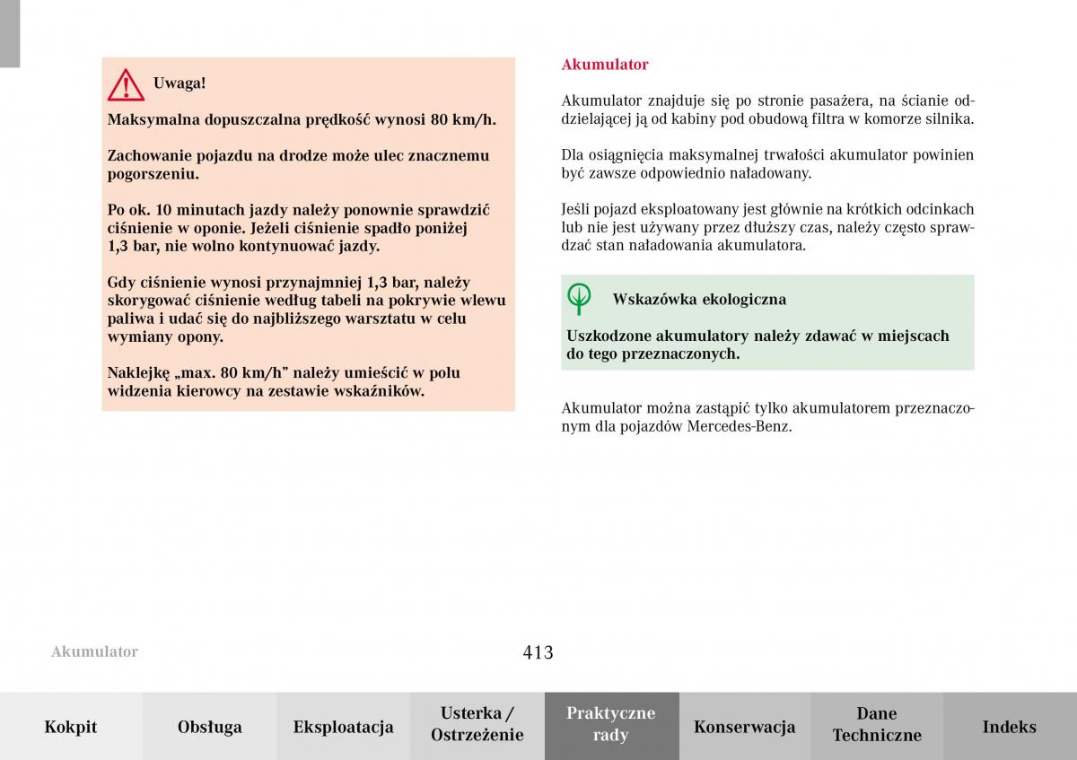 Mercedes Benz C Class W203 Sportcoupe instrukcja obslugi / page 413