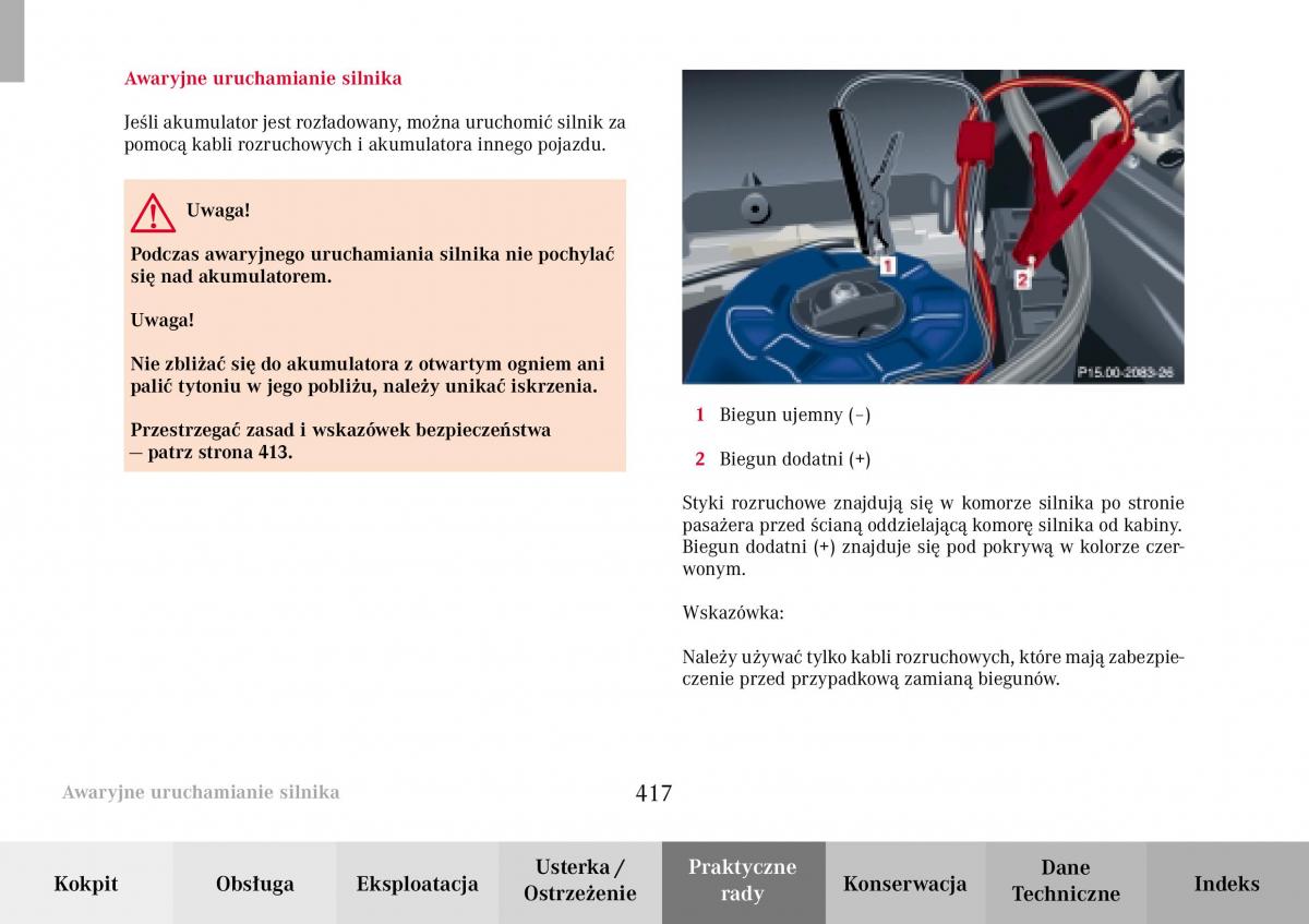 Mercedes Benz C Class W203 Sportcoupe instrukcja obslugi / page 417