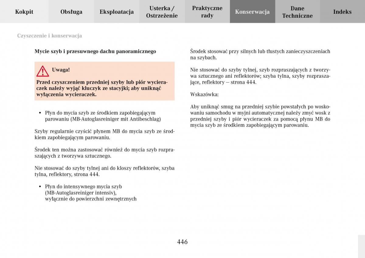 Mercedes Benz C Class W203 Sportcoupe instrukcja obslugi / page 445
