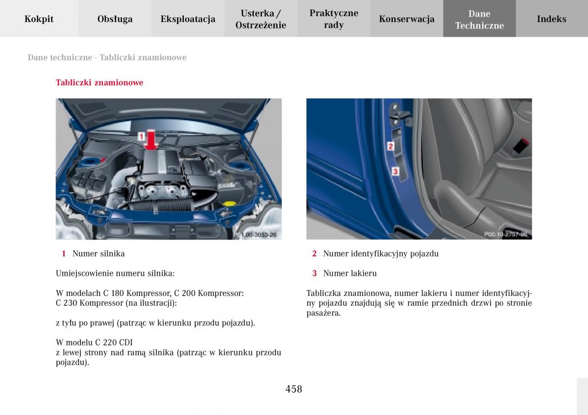 Mercedes Benz C Class W203 Sportcoupe instrukcja obslugi / page 457