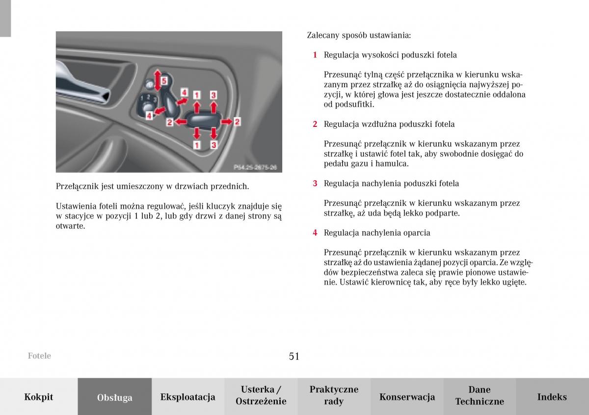 Mercedes Benz C Class W203 Sportcoupe instrukcja obslugi / page 51