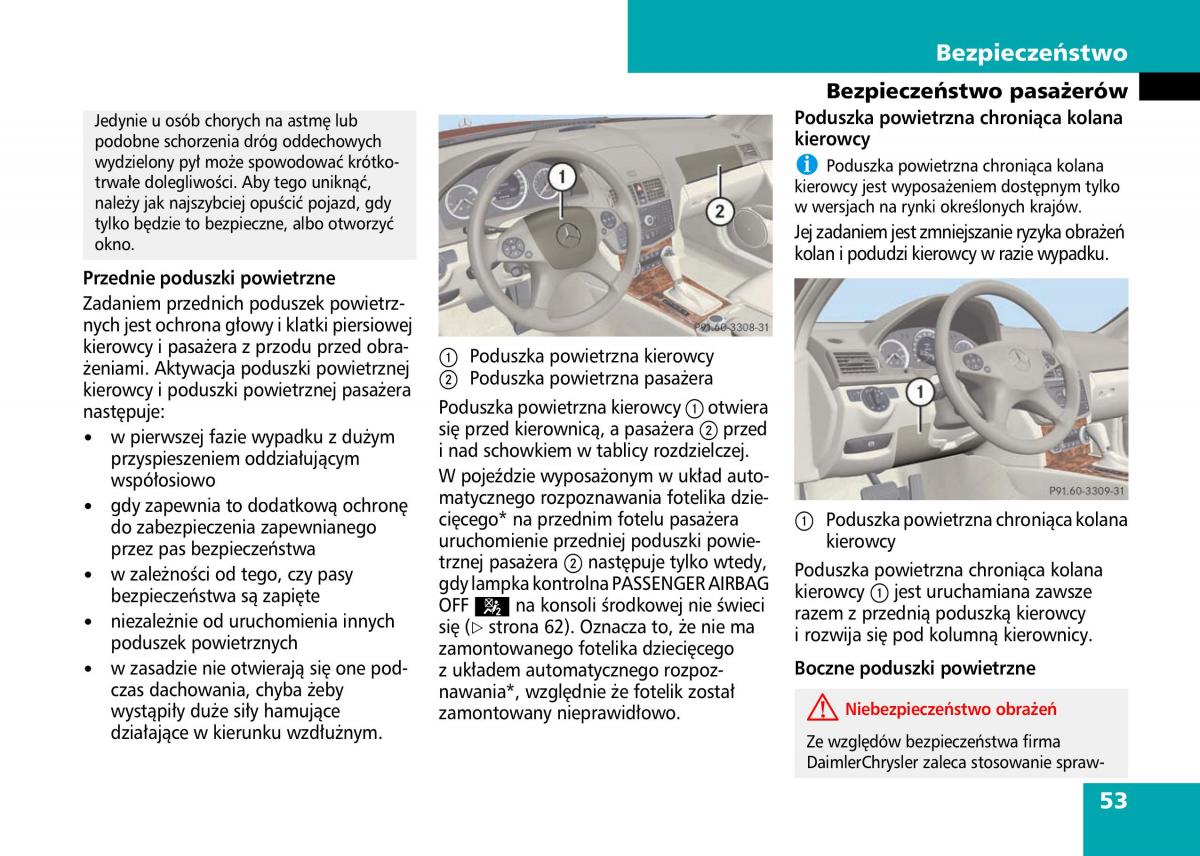 Mercedes Benz C Class W204 instrukcja obslugi / page 55