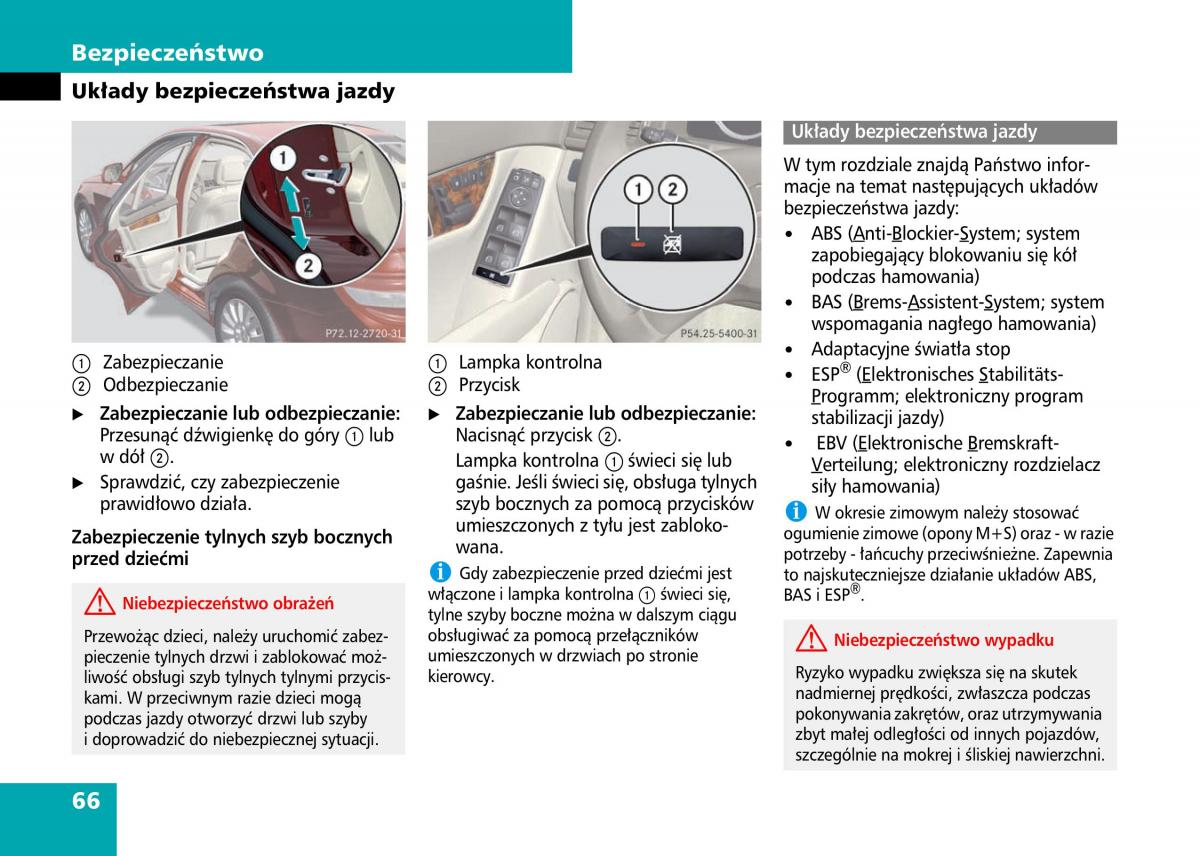 Mercedes Benz C Class W204 instrukcja obslugi / page 68