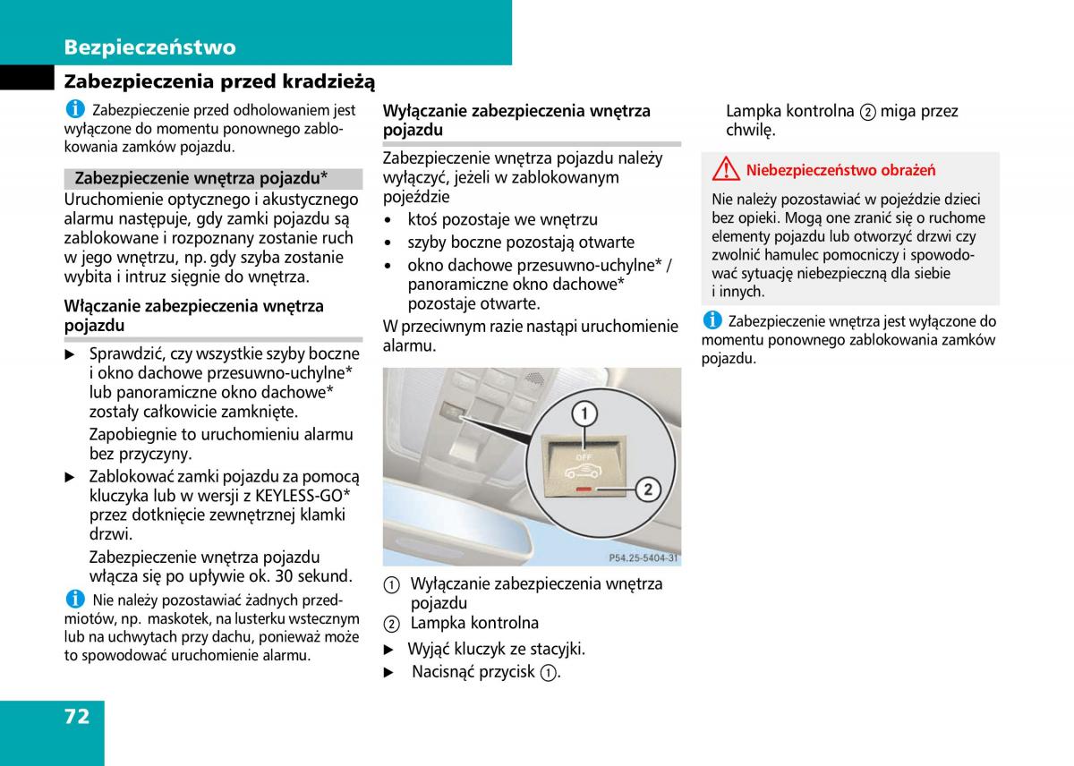 Mercedes Benz C Class W204 instrukcja obslugi / page 74