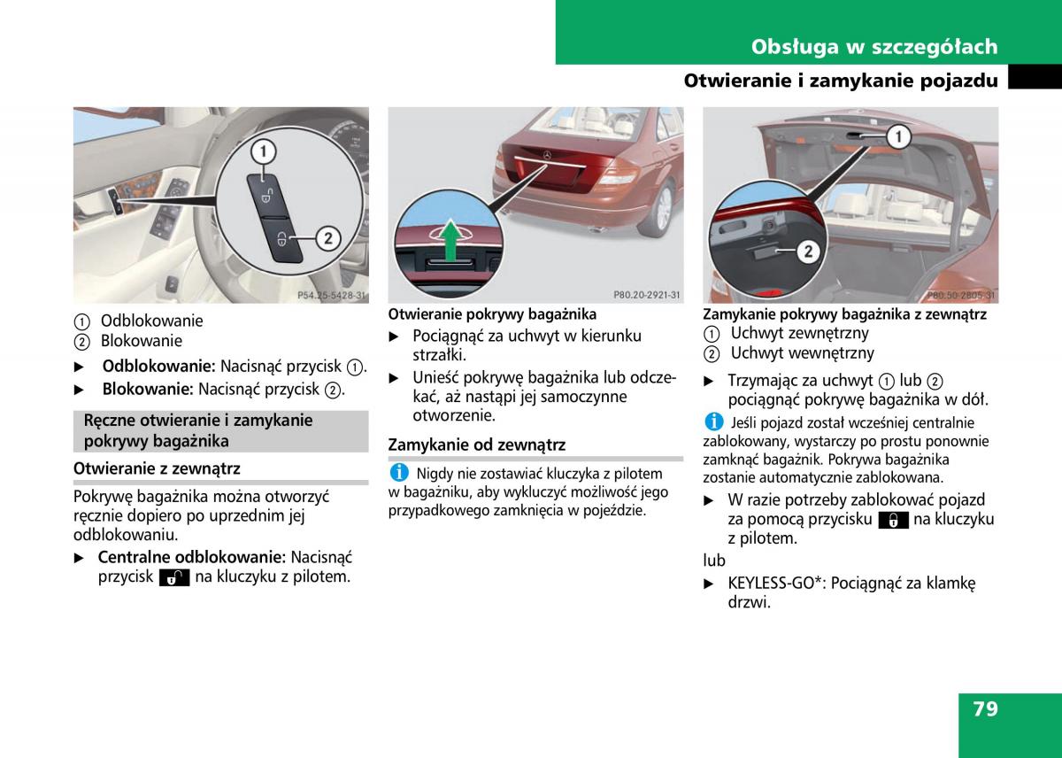 Mercedes Benz C Class W204 instrukcja obslugi / page 81