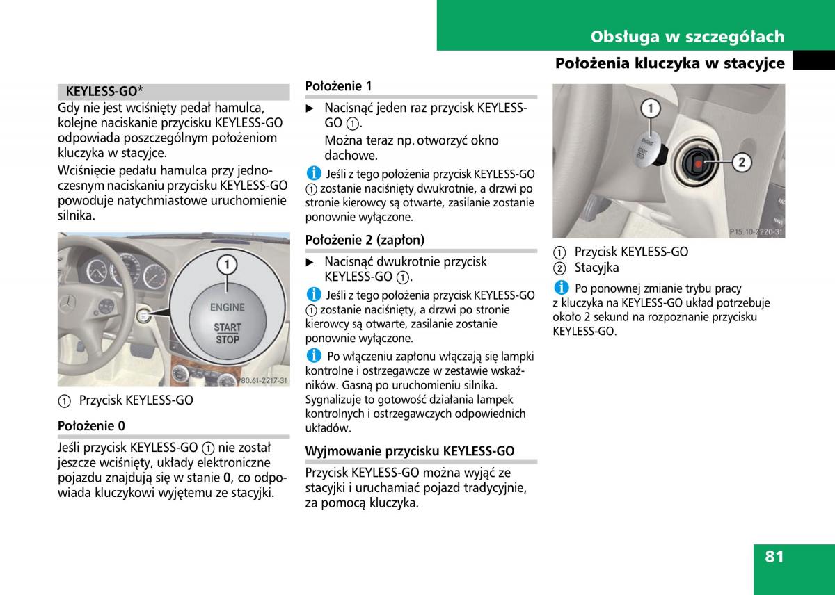 Mercedes Benz C Class W204 instrukcja obslugi / page 83