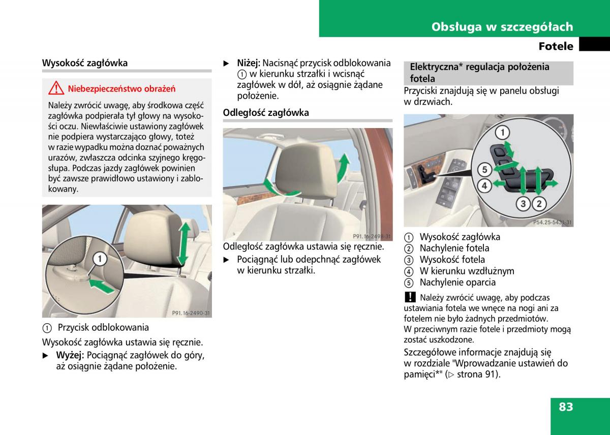 Mercedes Benz C Class W204 instrukcja obslugi / page 85