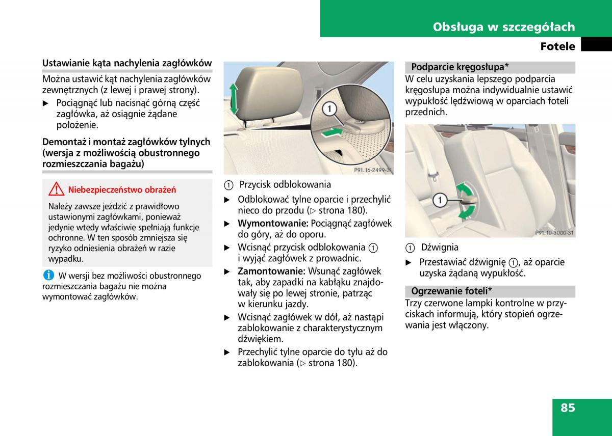 Mercedes Benz C Class W204 instrukcja obslugi / page 87