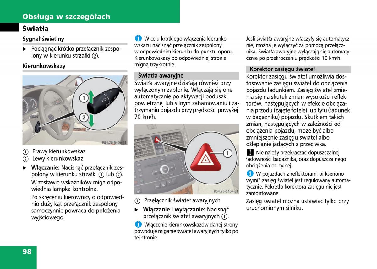 Mercedes Benz C Class W204 instrukcja obslugi / page 100