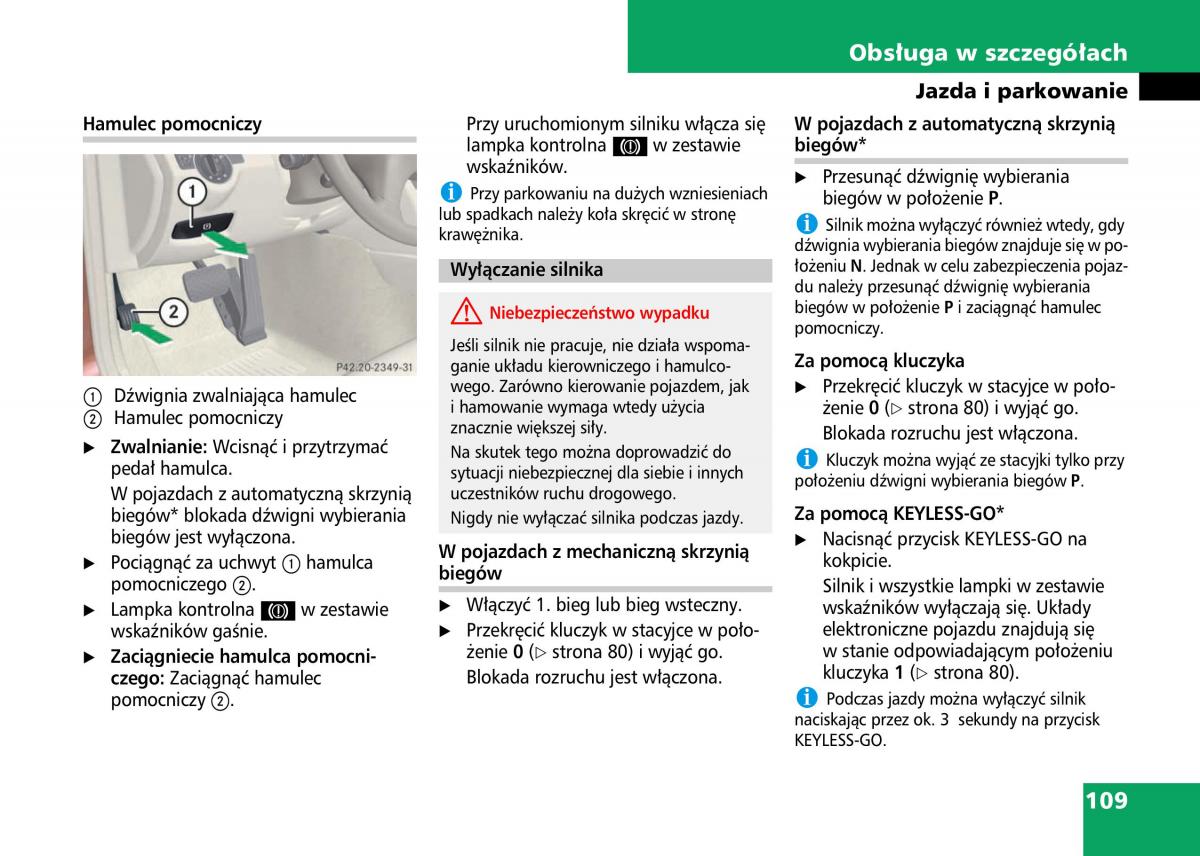 Mercedes Benz C Class W204 instrukcja obslugi / page 111