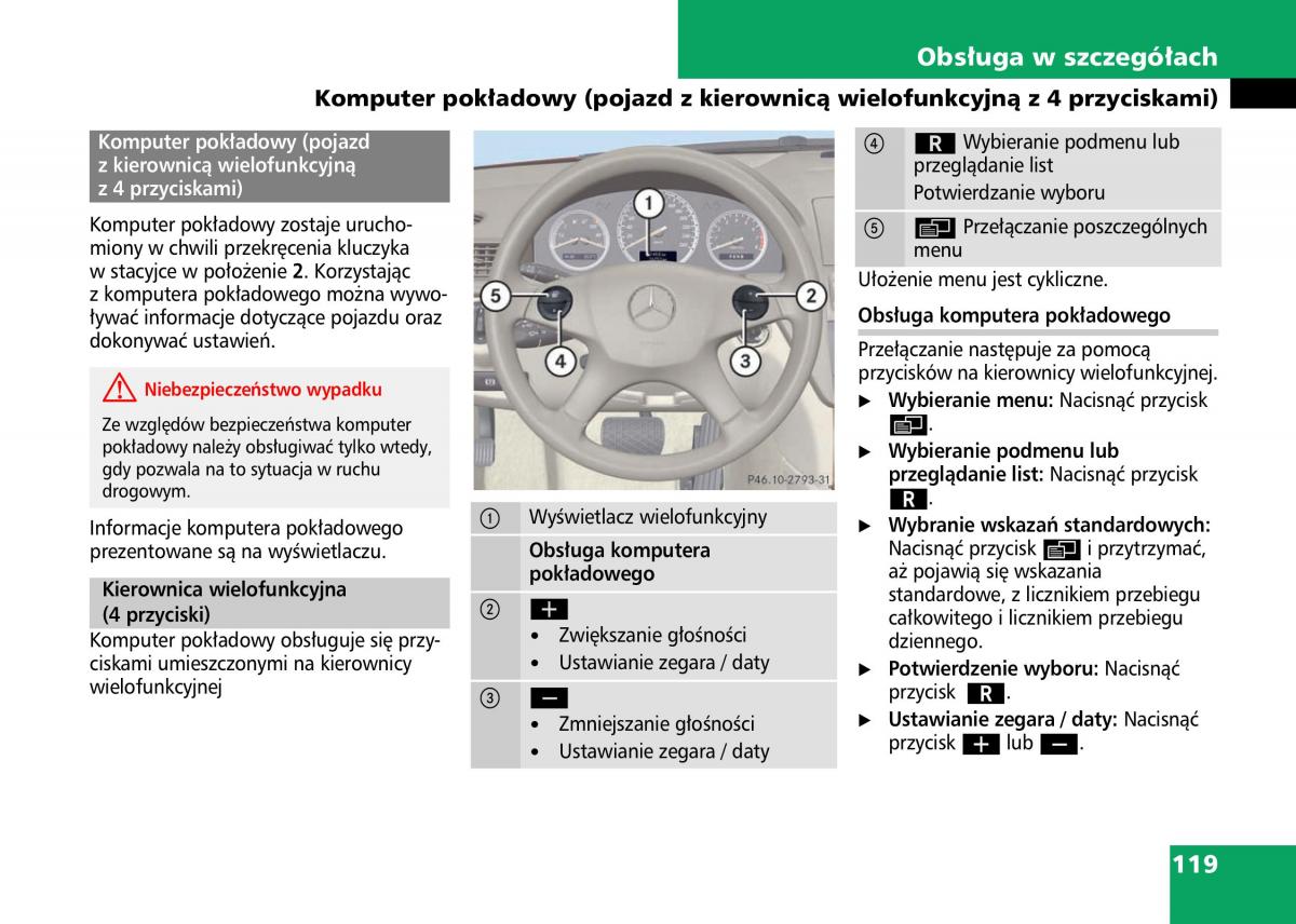 Mercedes Benz C Class W204 instrukcja obslugi / page 121