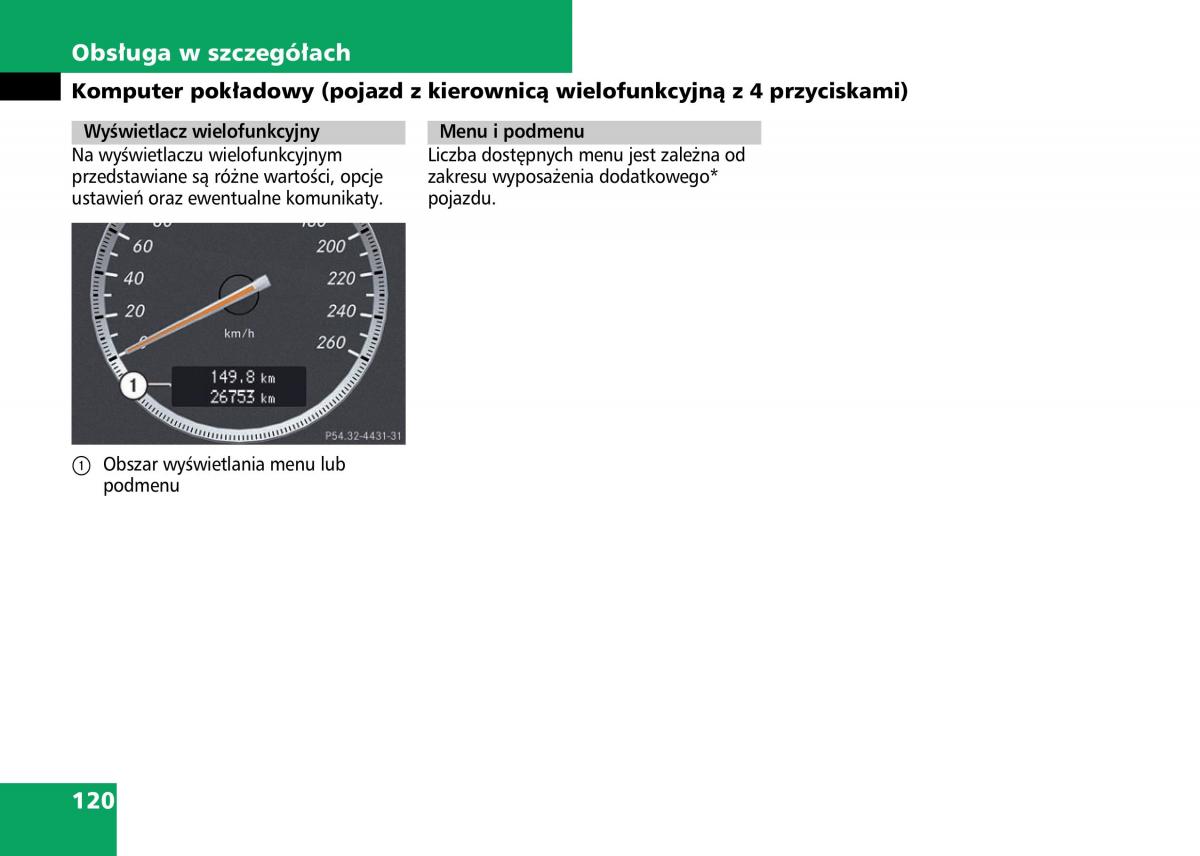 Mercedes Benz C Class W204 instrukcja obslugi / page 122