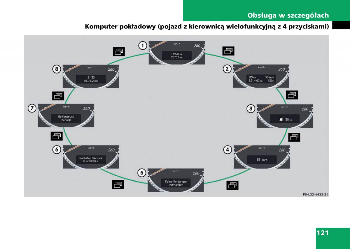 Mercedes Benz C Class W204 instrukcja obslugi / page 123