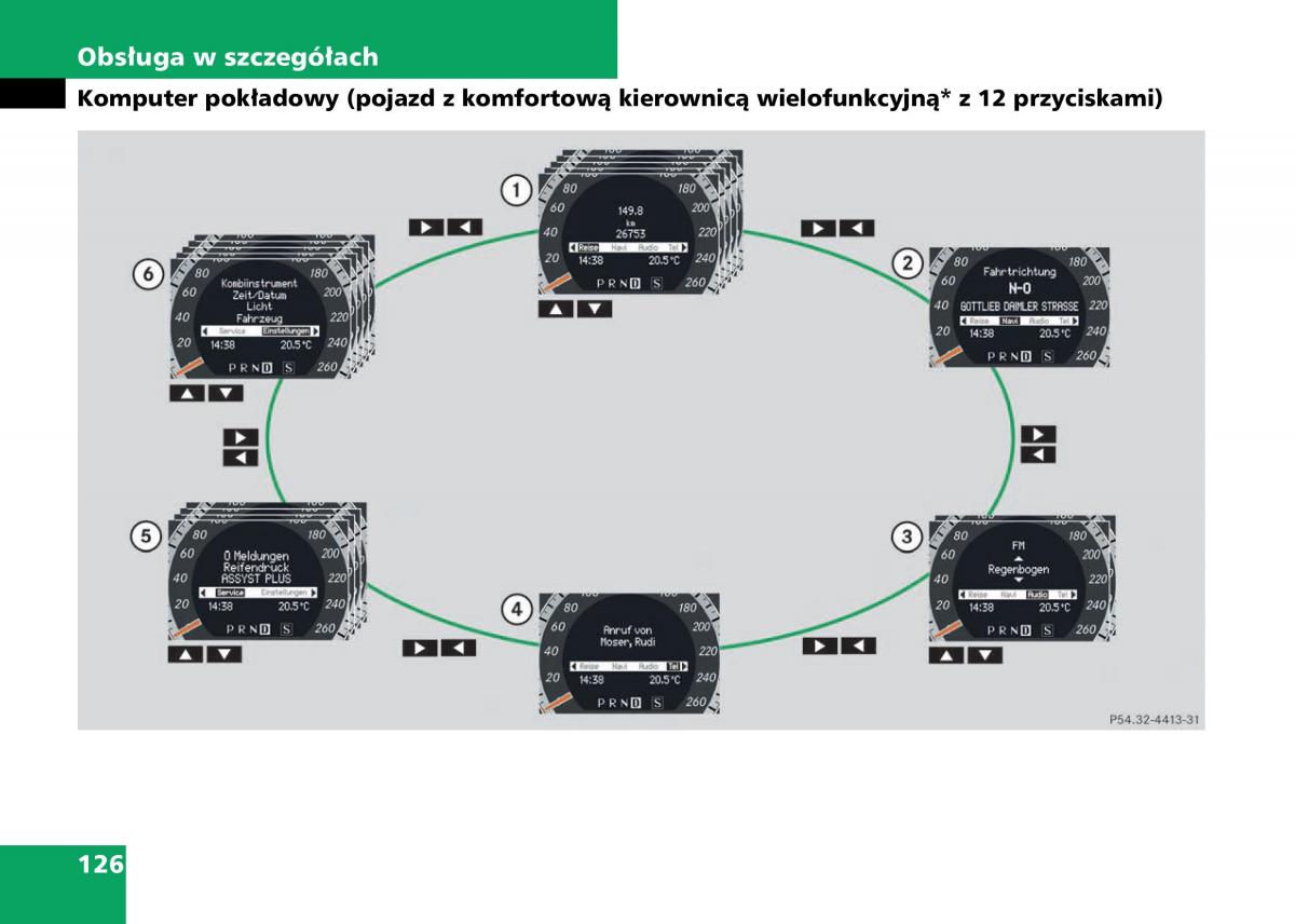 Mercedes Benz C Class W204 instrukcja obslugi / page 128