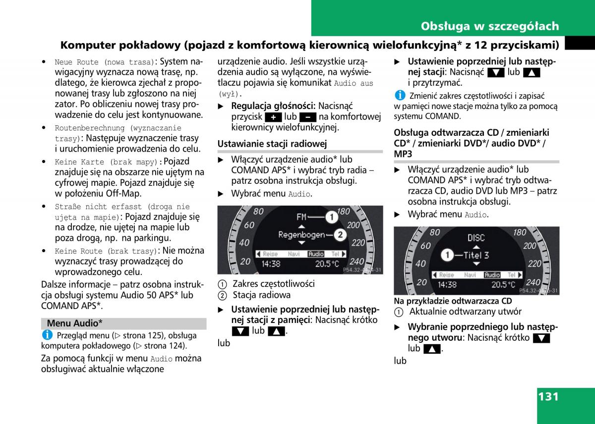 Mercedes Benz C Class W204 instrukcja obslugi / page 133