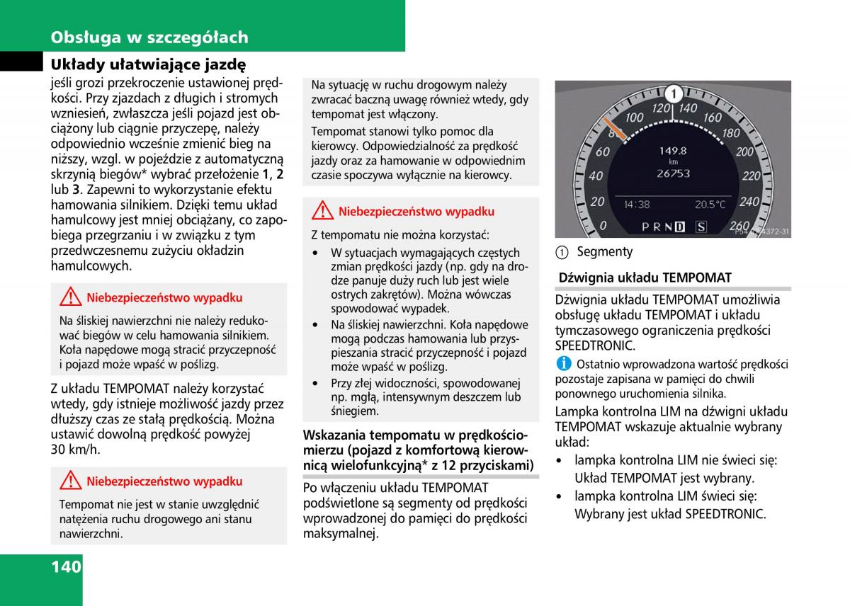 Mercedes Benz C Class W204 instrukcja obslugi / page 142