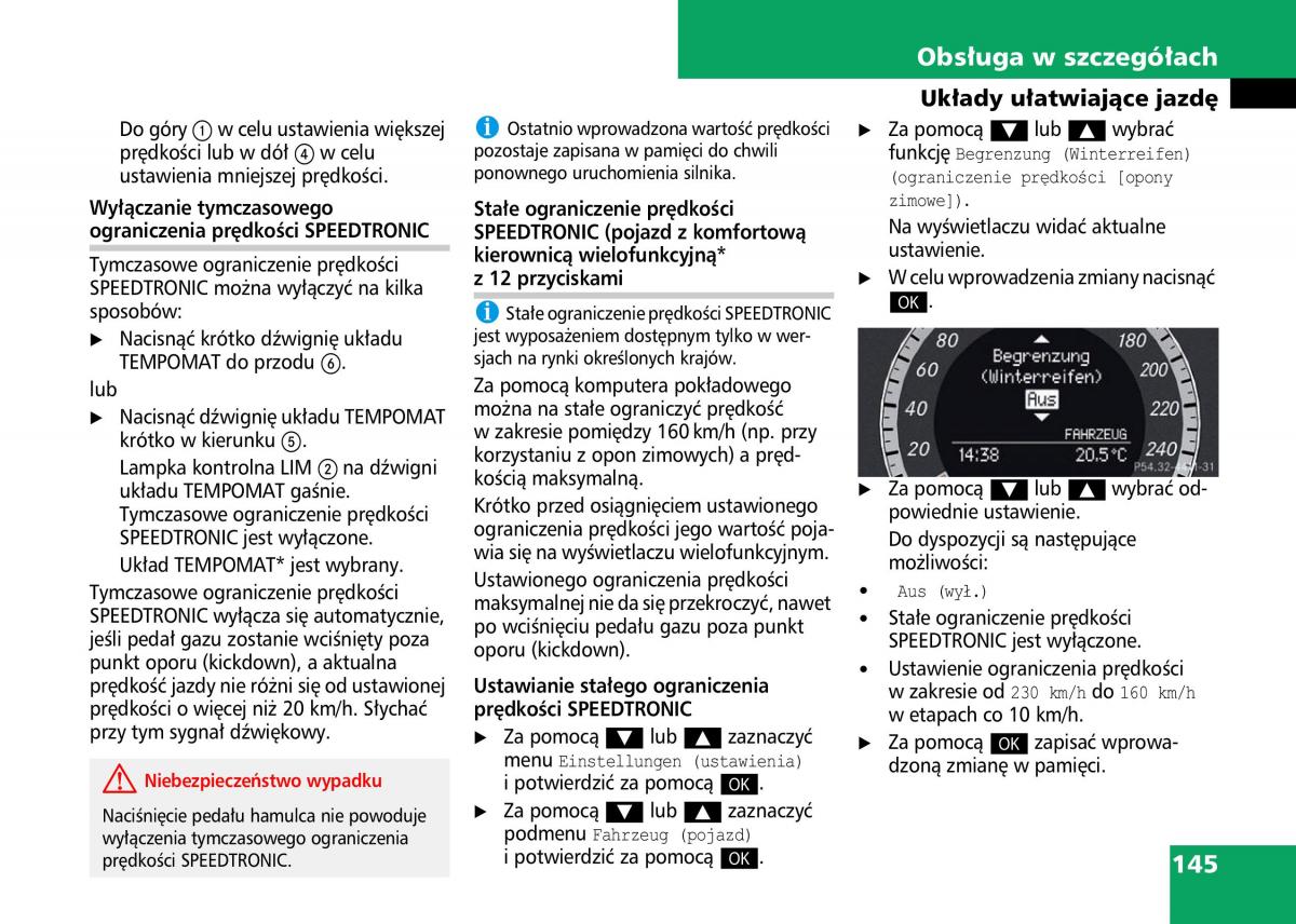 Mercedes Benz C Class W204 instrukcja obslugi / page 147