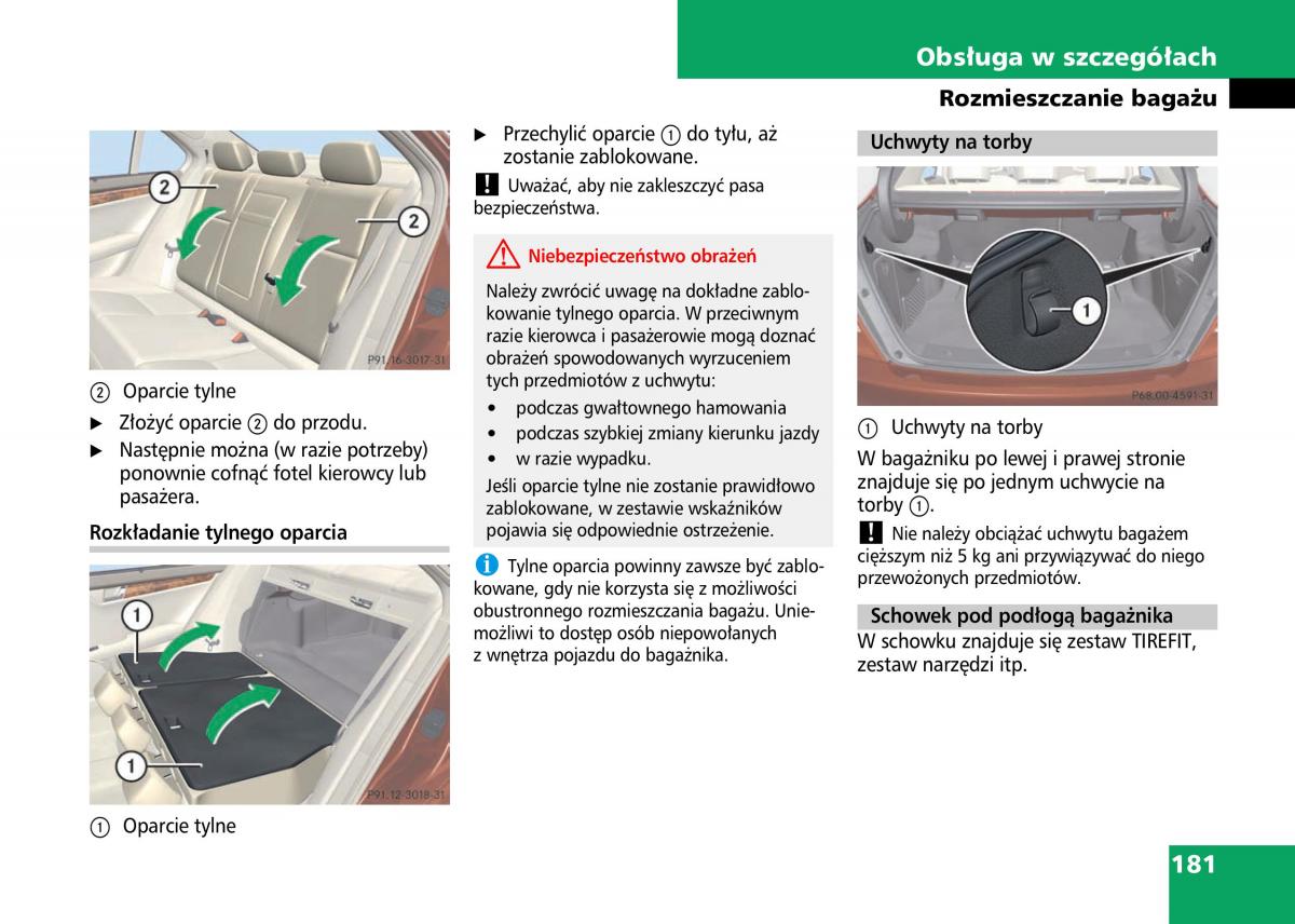 Mercedes Benz C Class W204 instrukcja obslugi / page 183