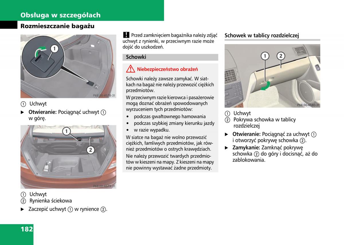 Mercedes Benz C Class W204 instrukcja obslugi / page 184