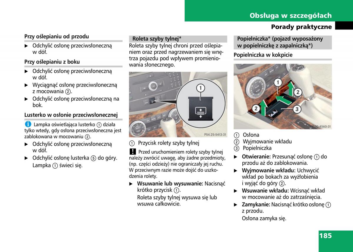 Mercedes Benz C Class W204 instrukcja obslugi / page 187