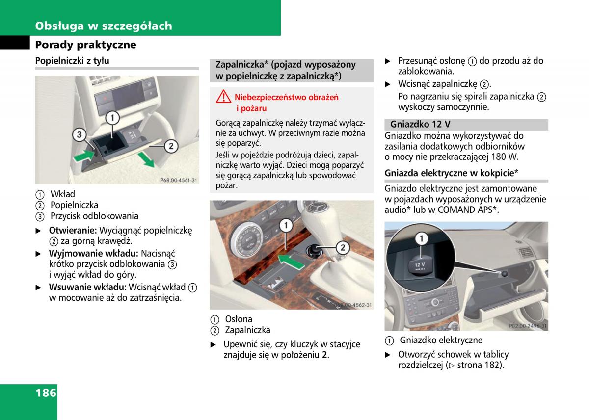 Mercedes Benz C Class W204 instrukcja obslugi / page 188