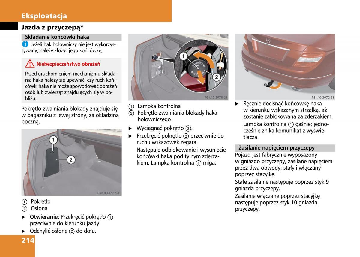 Mercedes Benz C Class W204 instrukcja obslugi / page 216