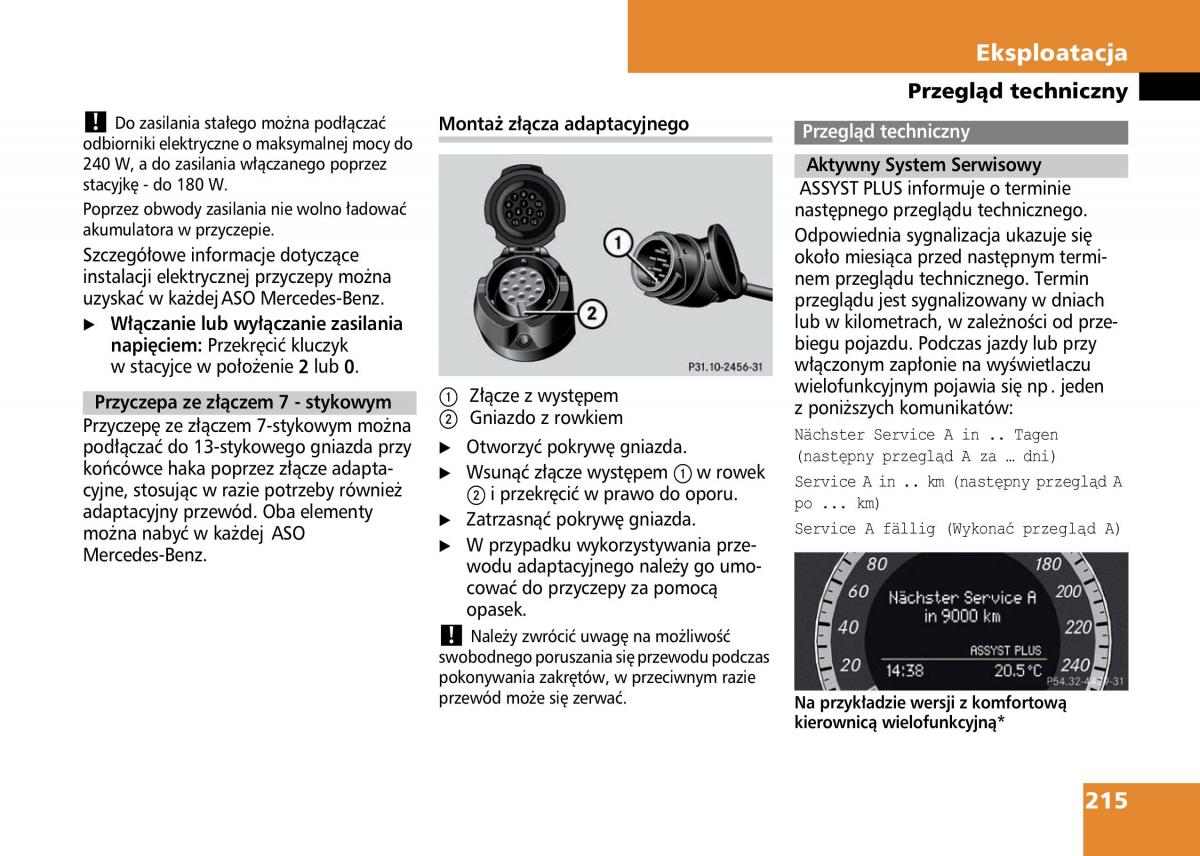 Mercedes Benz C Class W204 instrukcja obslugi / page 217