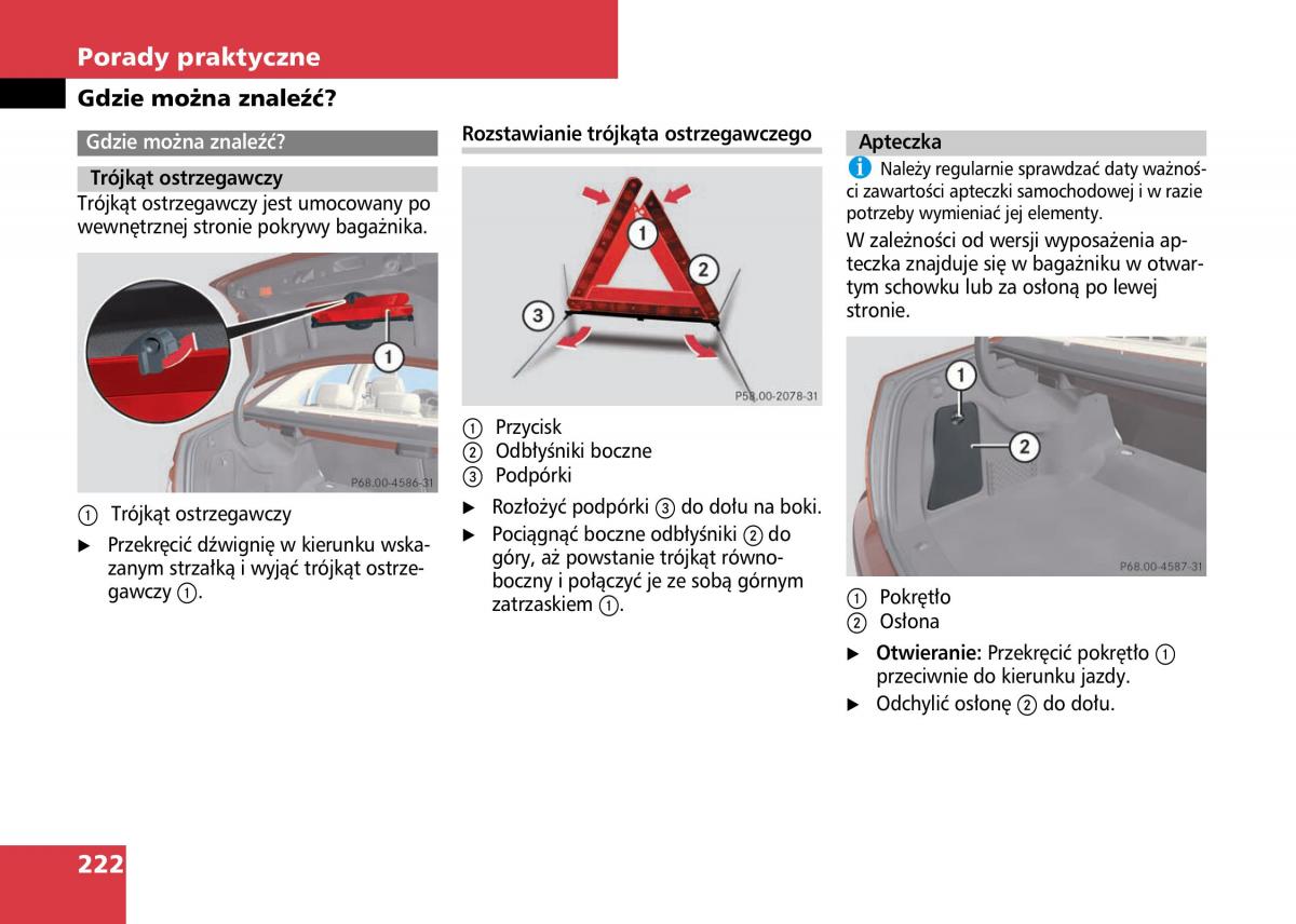 Mercedes Benz C Class W204 instrukcja obslugi / page 224