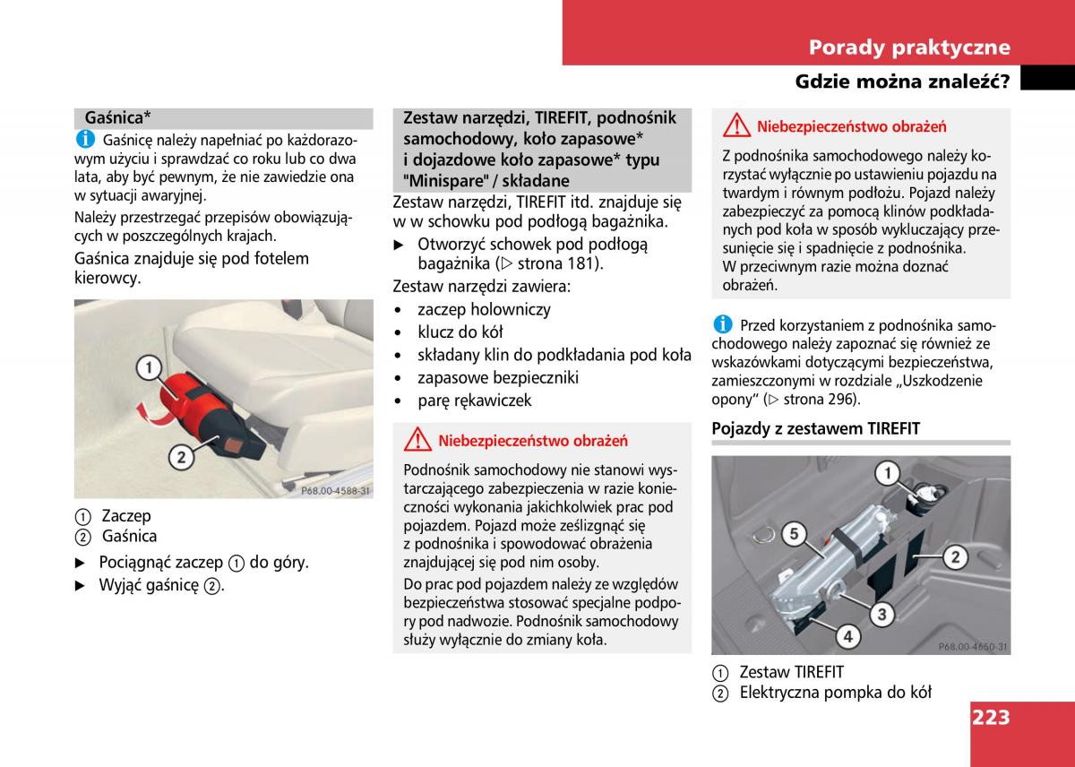 Mercedes Benz C Class W204 instrukcja obslugi / page 225