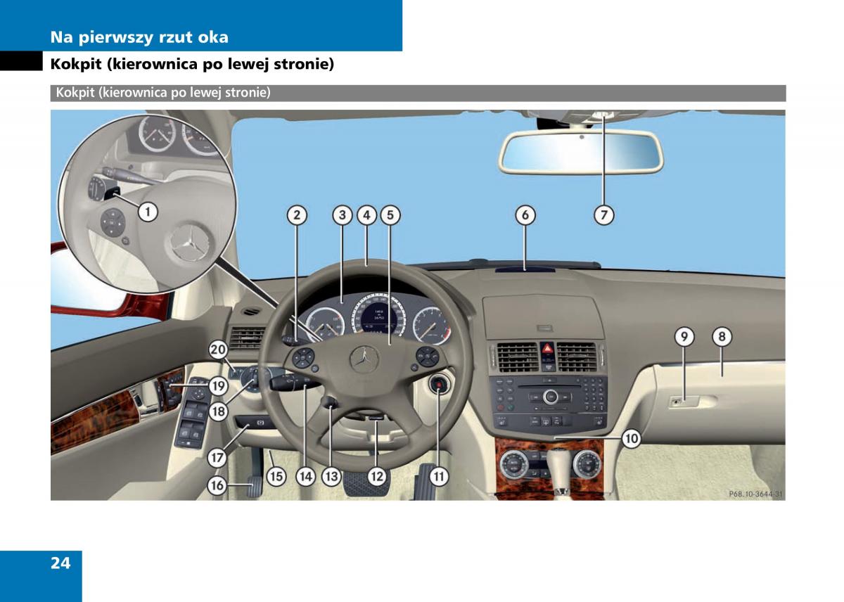 Mercedes Benz C Class W204 instrukcja obslugi / page 26