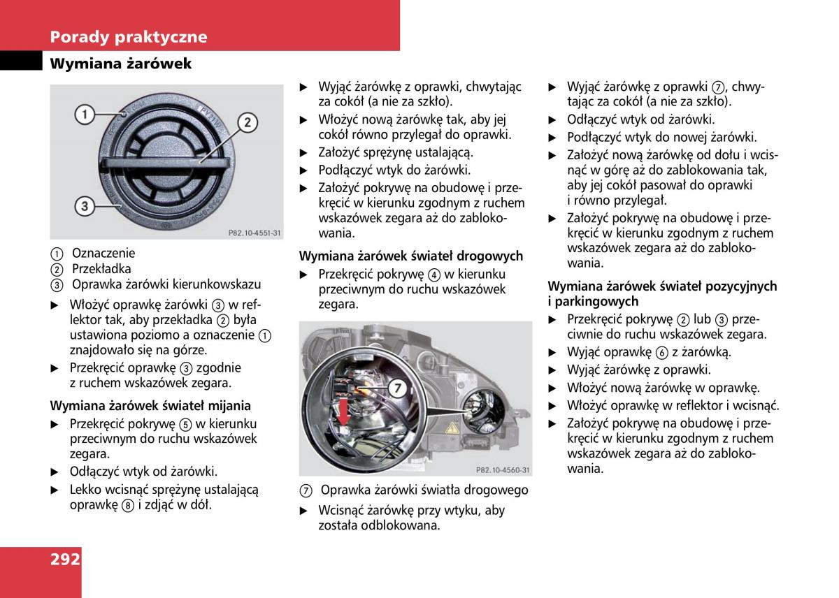 Mercedes Benz C Class W204 instrukcja obslugi / page 294