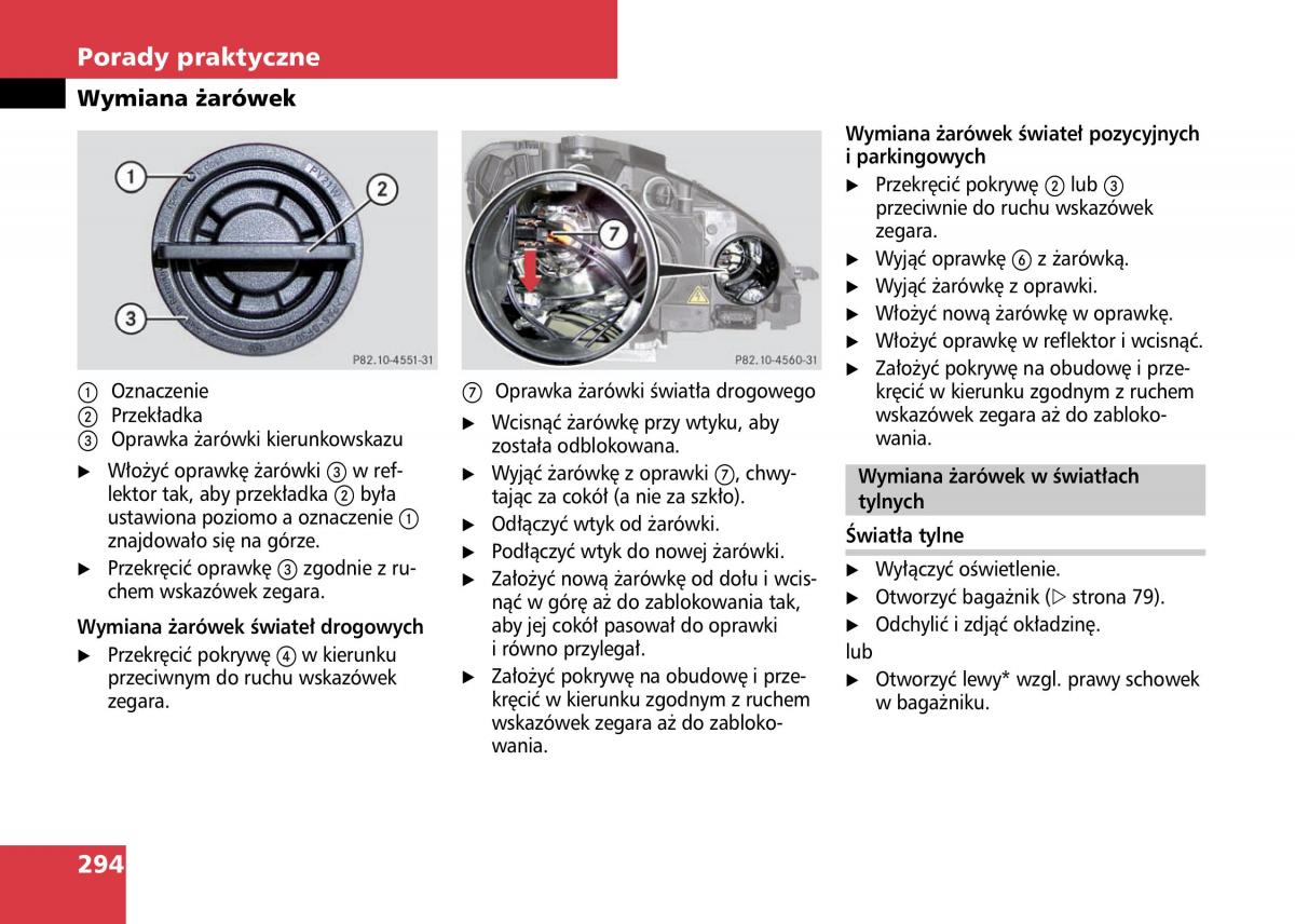 Mercedes Benz C Class W204 instrukcja obslugi / page 296