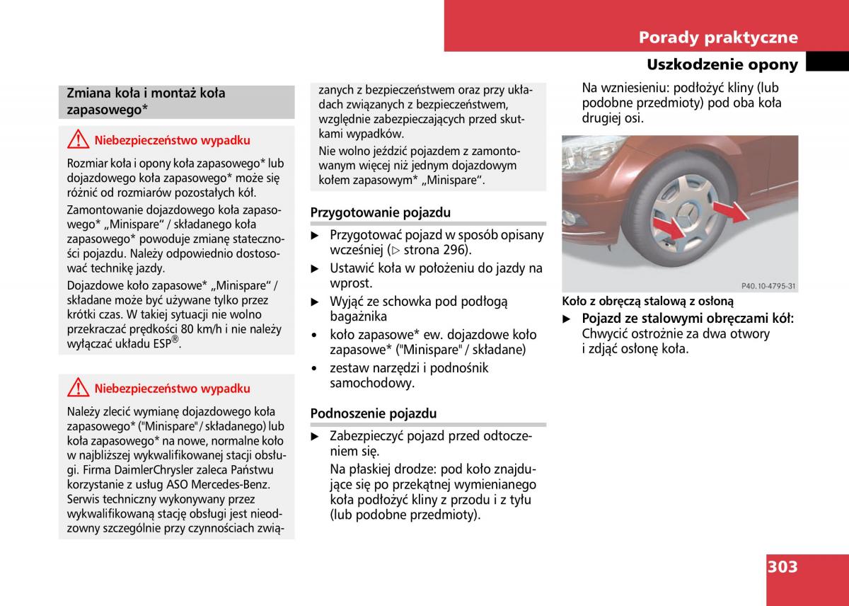 Mercedes Benz C Class W204 instrukcja obslugi / page 305