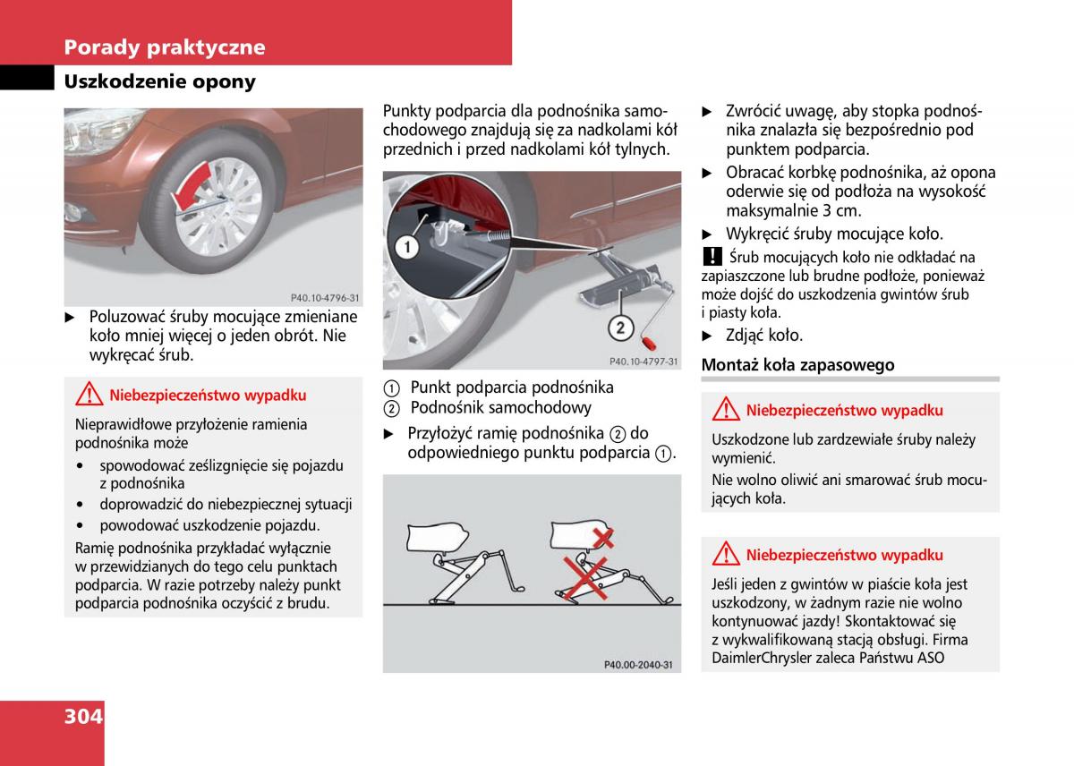 Mercedes Benz C Class W204 instrukcja obslugi / page 306