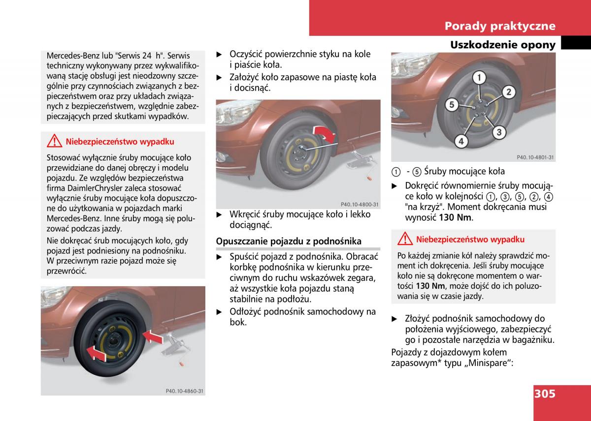 Mercedes Benz C Class W204 instrukcja obslugi / page 307