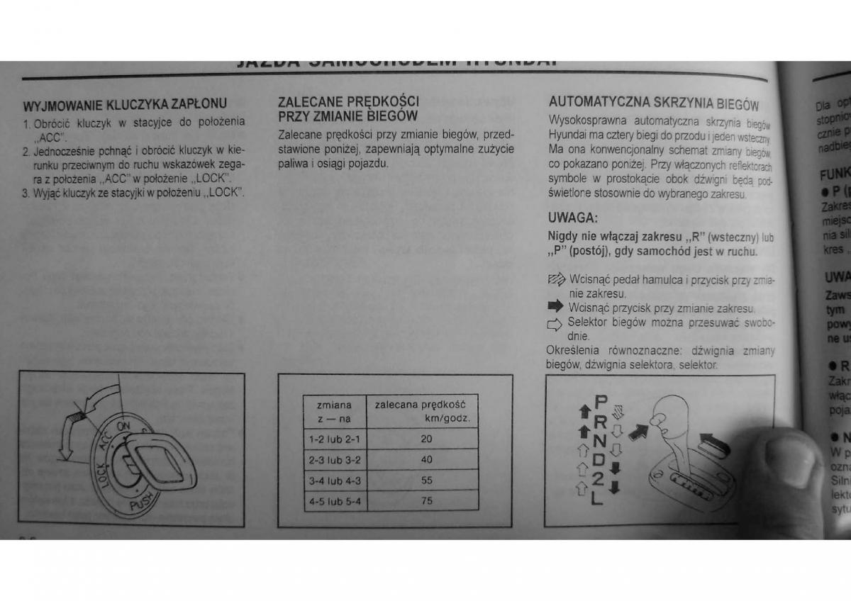 Hyundai Elantra Lantra II 2 instrukcja obslugi / page 72