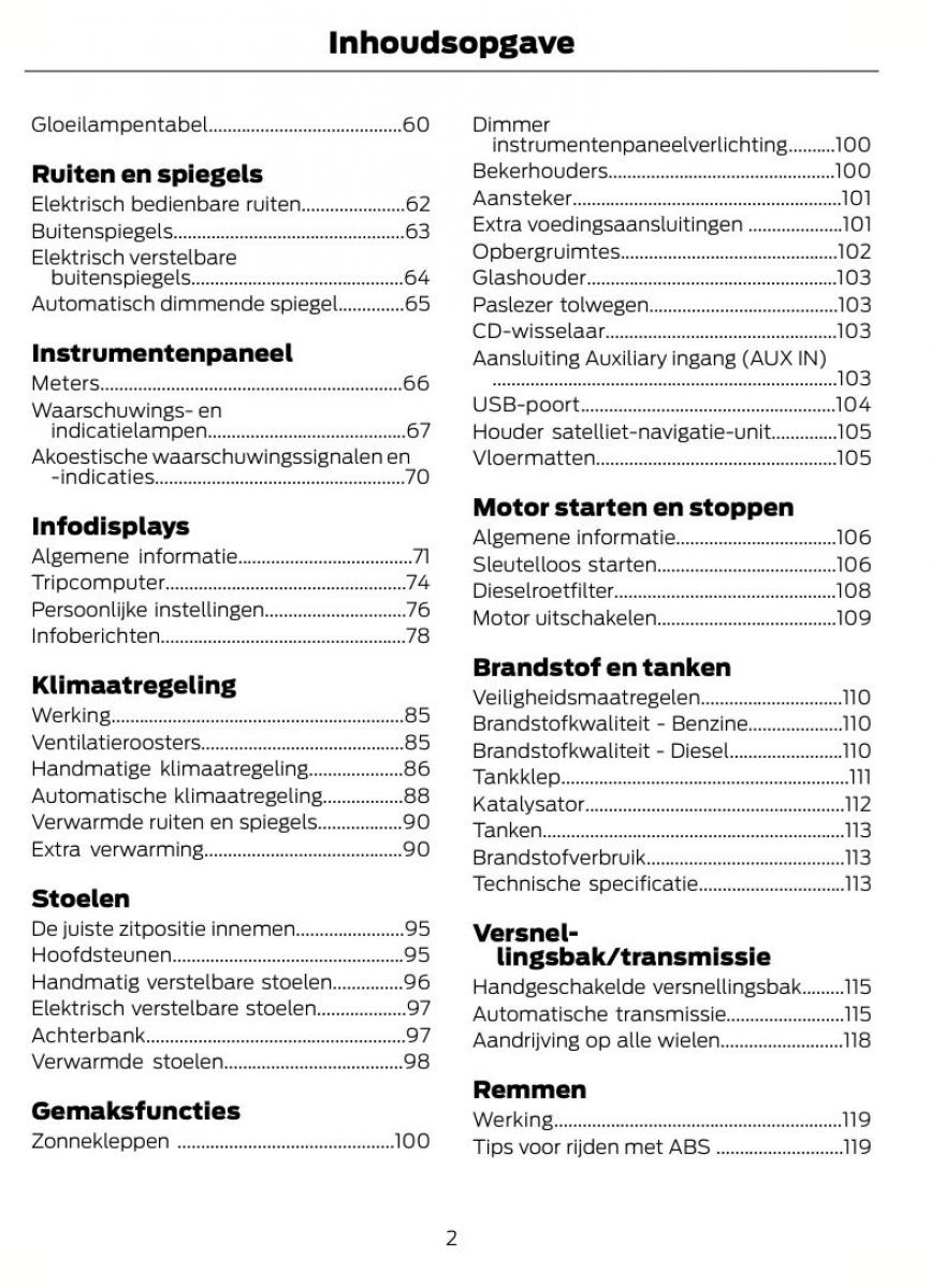 Ford Kuga I 1 handleiding / page 6